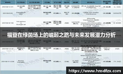 福登在绿茵场上的崛起之路与未来发展潜力分析